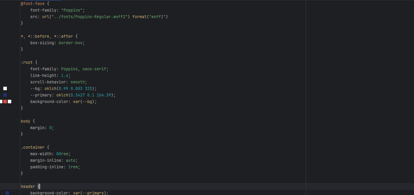 Foto van CSS code